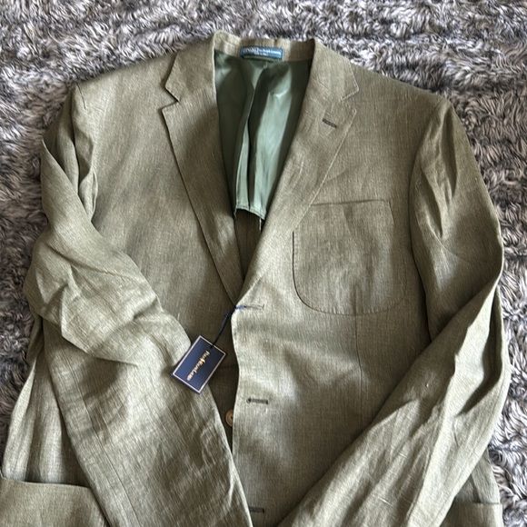 Polo Ralph Lauren linen sage green NWT 44L jacket - Picture 2 of 5